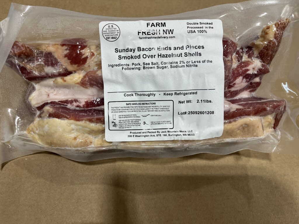 Bacon Ends from butcher Seattle Washington